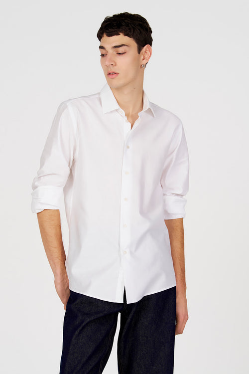 Chemise à manches longues - blanc