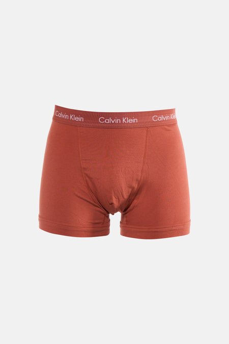 Boxer short en coton marron de Calvin Klein, avec une ceinture élastique à logo.