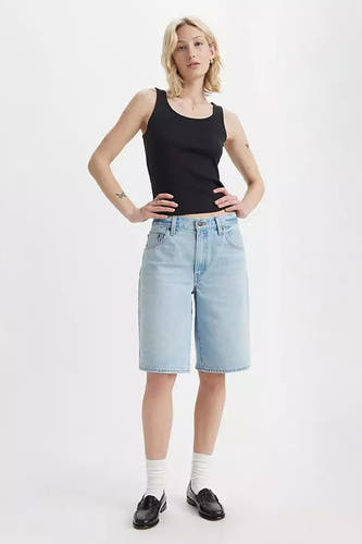Short - light blue denim