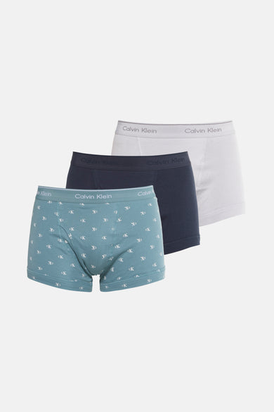 Boxer short bleu marine de Calvin Klein, vu d' dosrière avec une bande élastique.