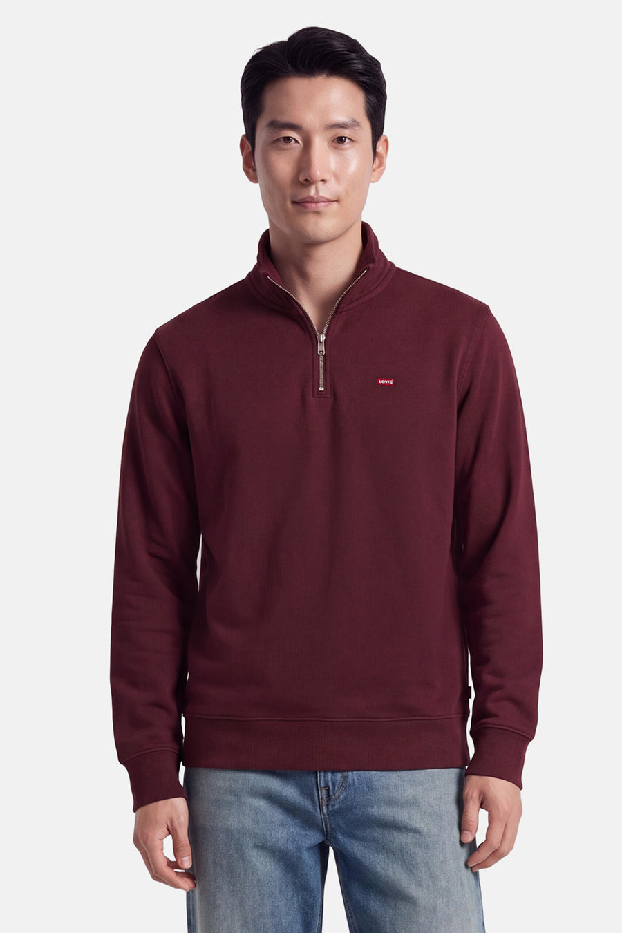 Pull met rolkraag - bordeaux