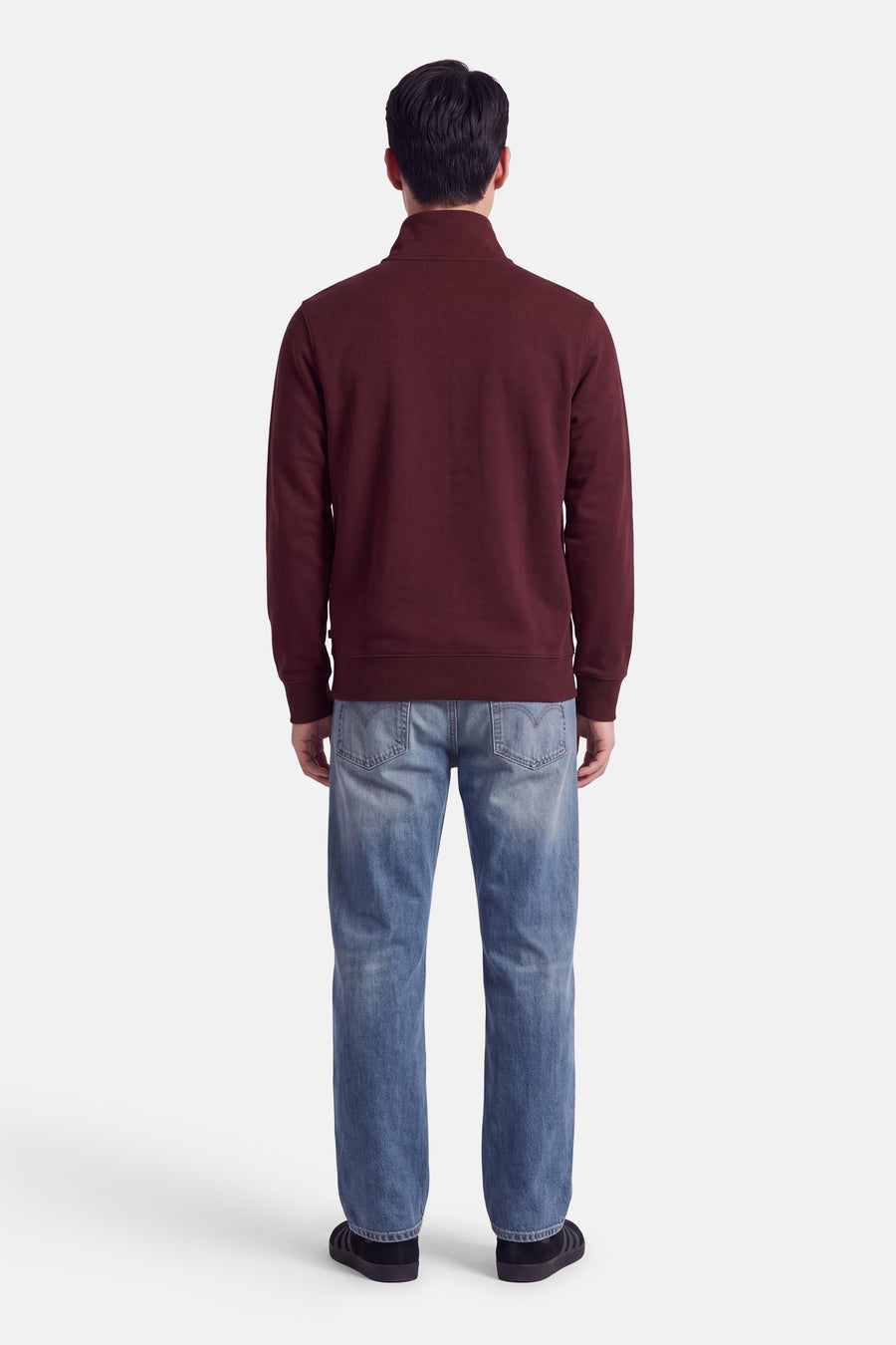 Pull met rolkraag - bordeaux