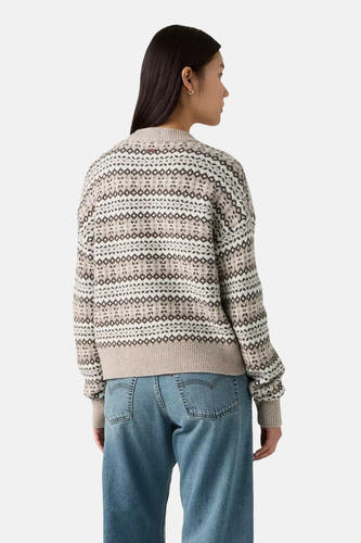 Meerkleurige trui met ronde hals van Levi's®, met een geometrisch Fair Isle breisel op de rug.
