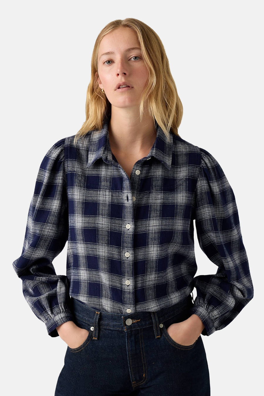 Hemd met lange mouwen - blauw