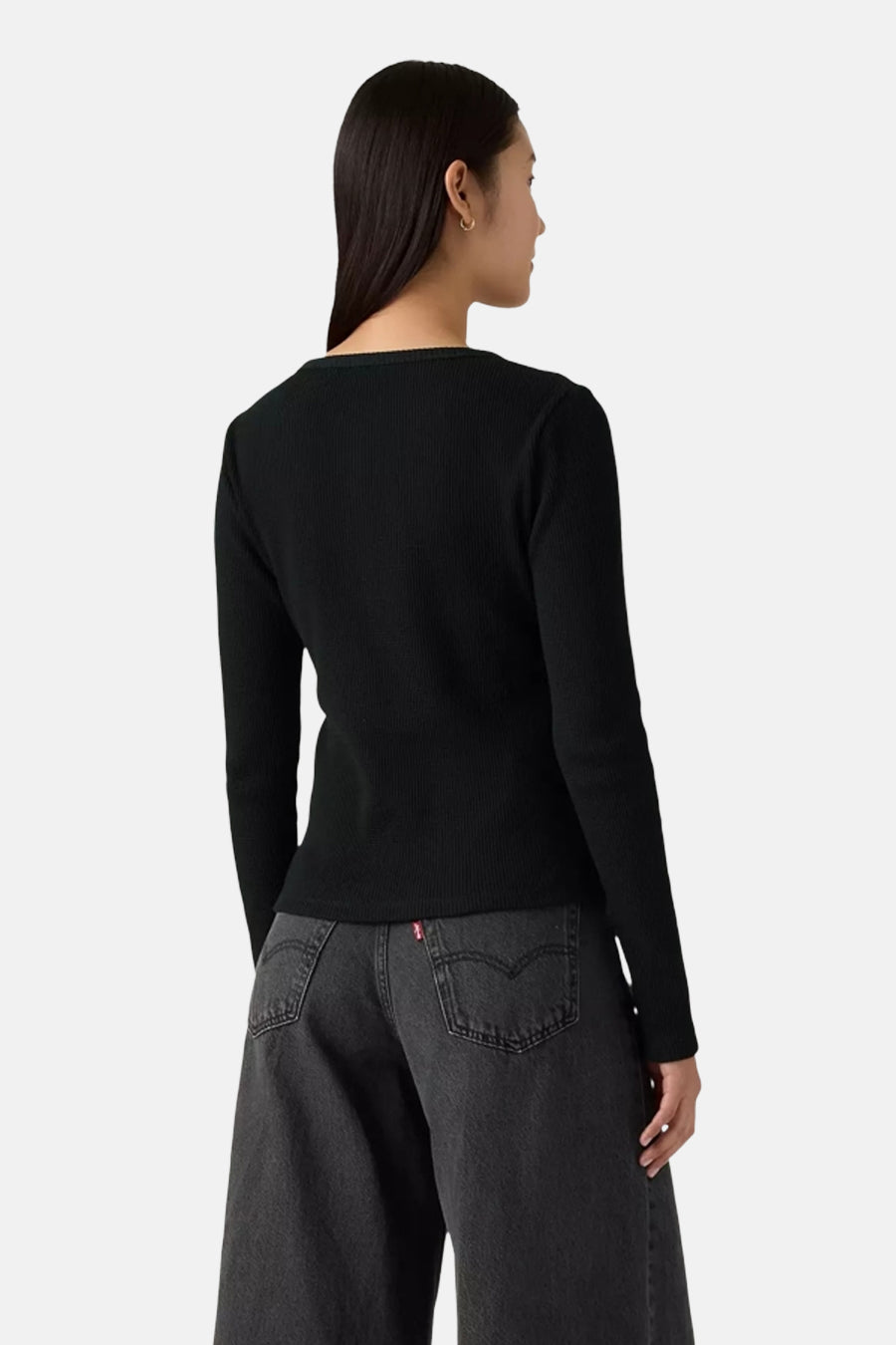 T-shirt met lange mouwen - zwart