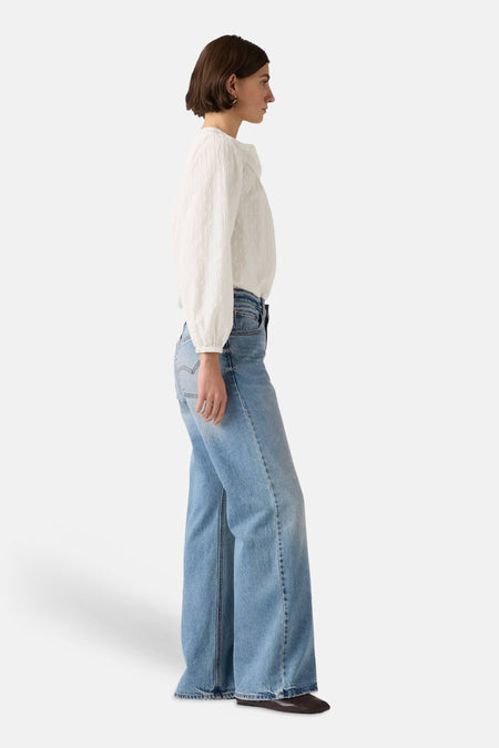 LOOSE BOOT - light blue denim