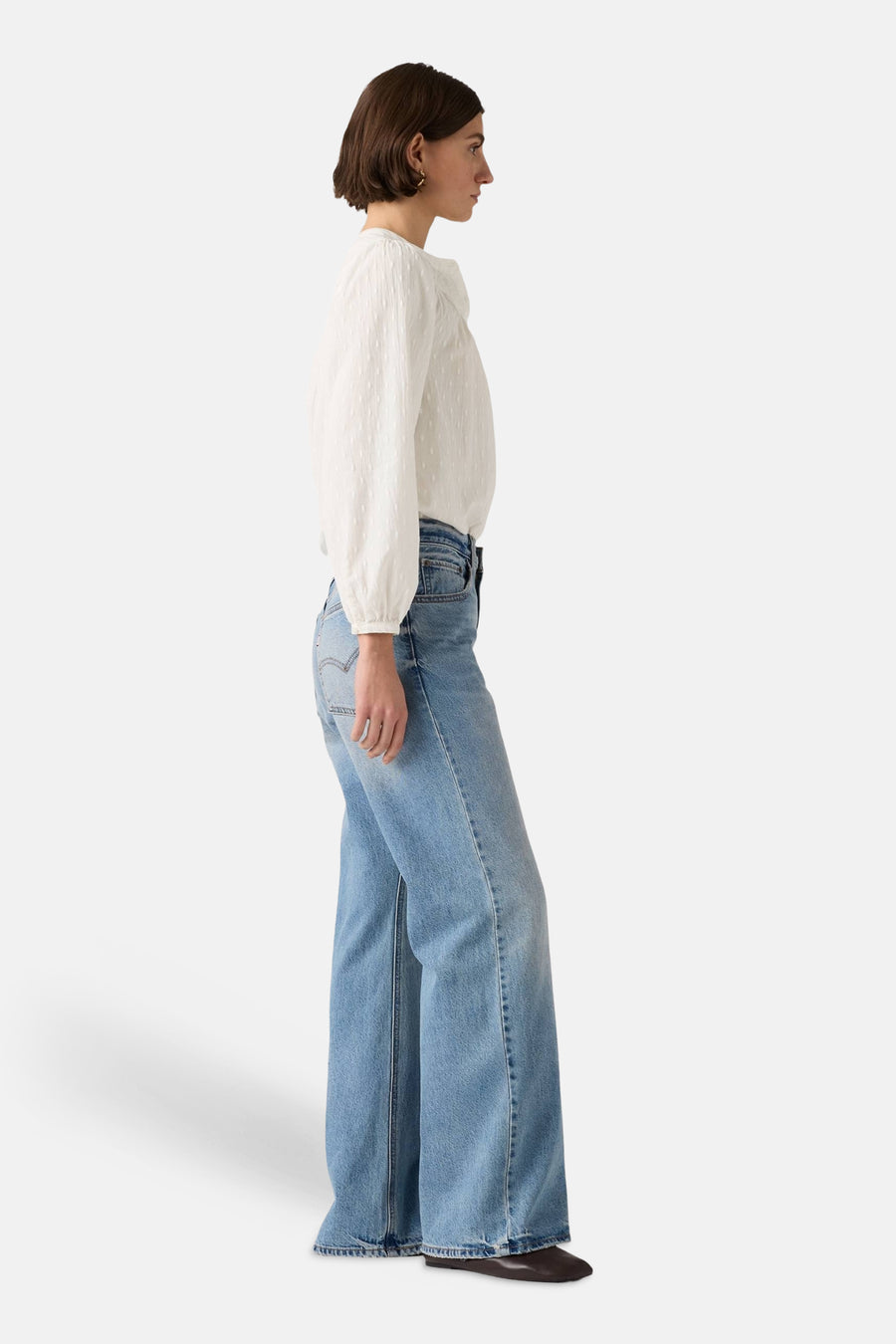 LOOSE BOOT - light blue denim