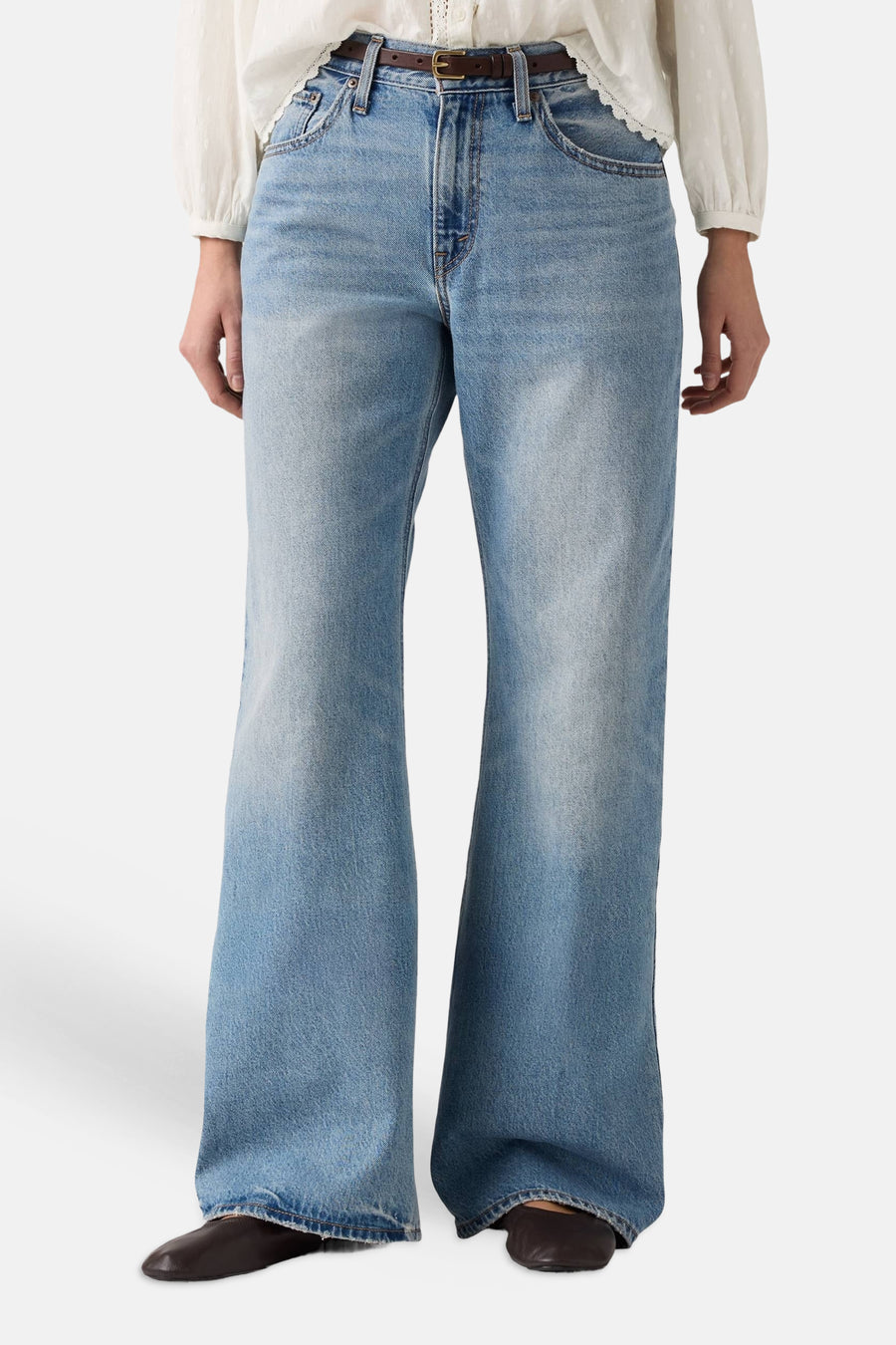LOOSE BOOT - light blue denim