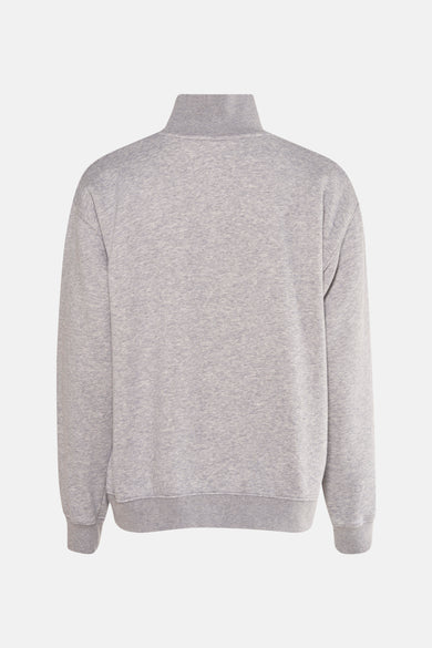 Grijs gilet van Levi's®, effen design met een opstaande kraag, gezien vanaf de achterkant.
