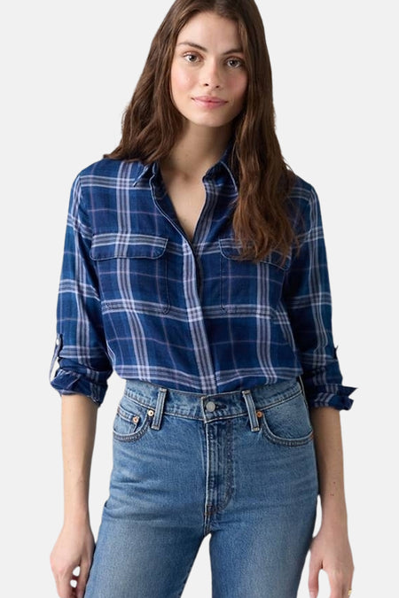 Chemise à manches longues - bleu