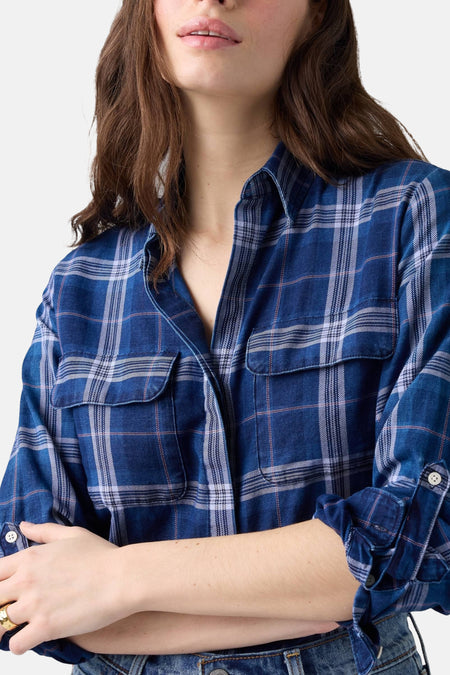 Chemise à manches longues - bleu