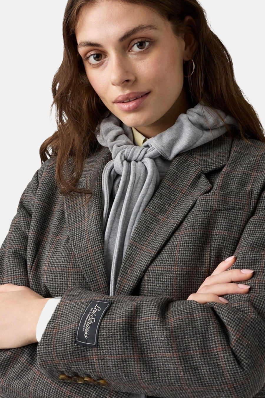 Blouse met lange mouwen - grijs
