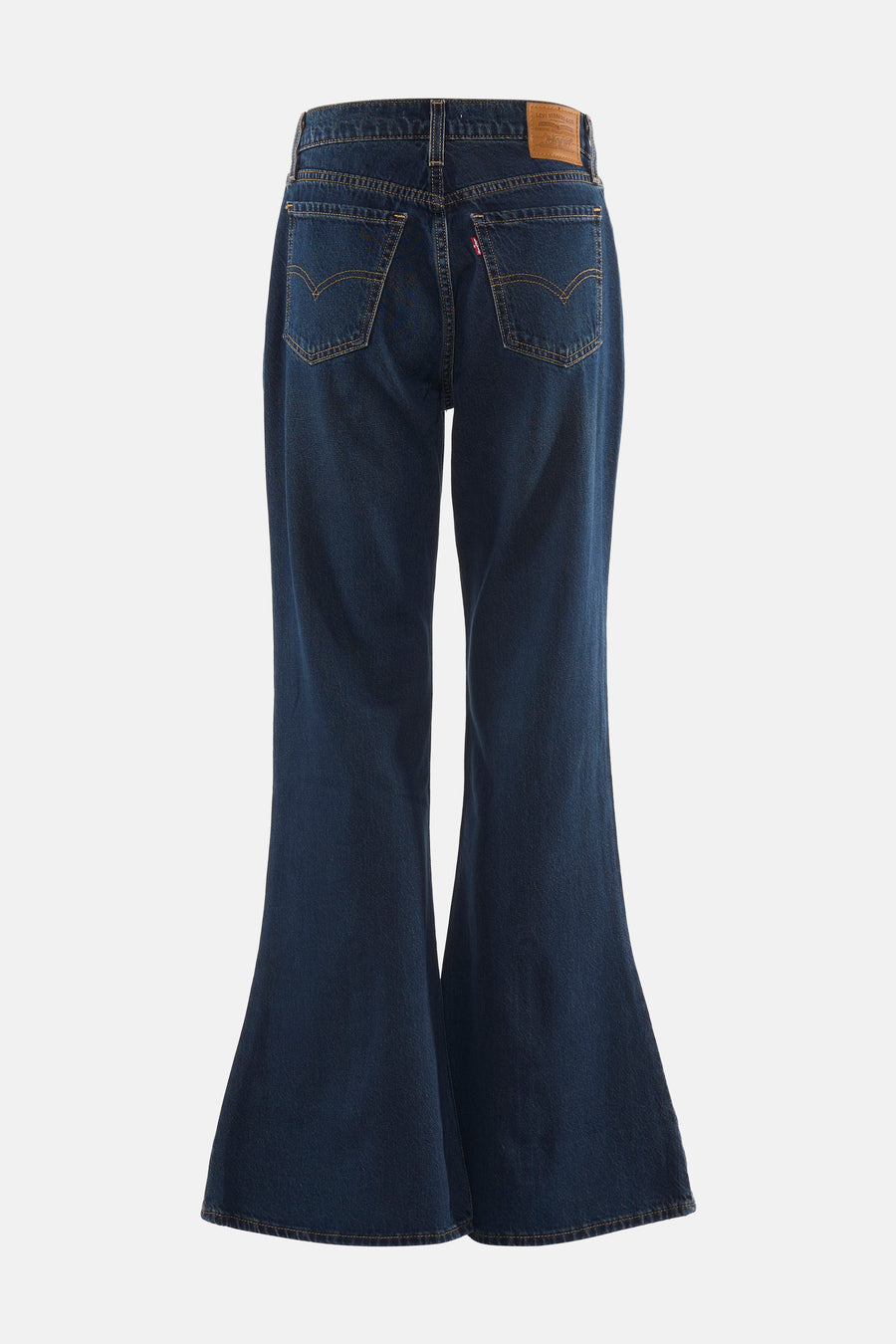 PUDDLE SNAP FLARE - dark blue denim