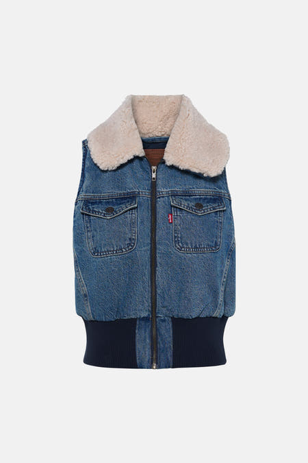 Bodywarmer - mid blue denim