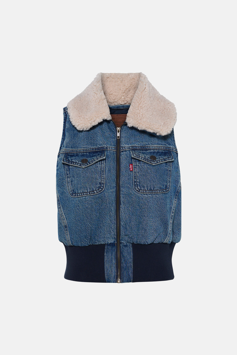 Bodywarmer - mid blue denim
