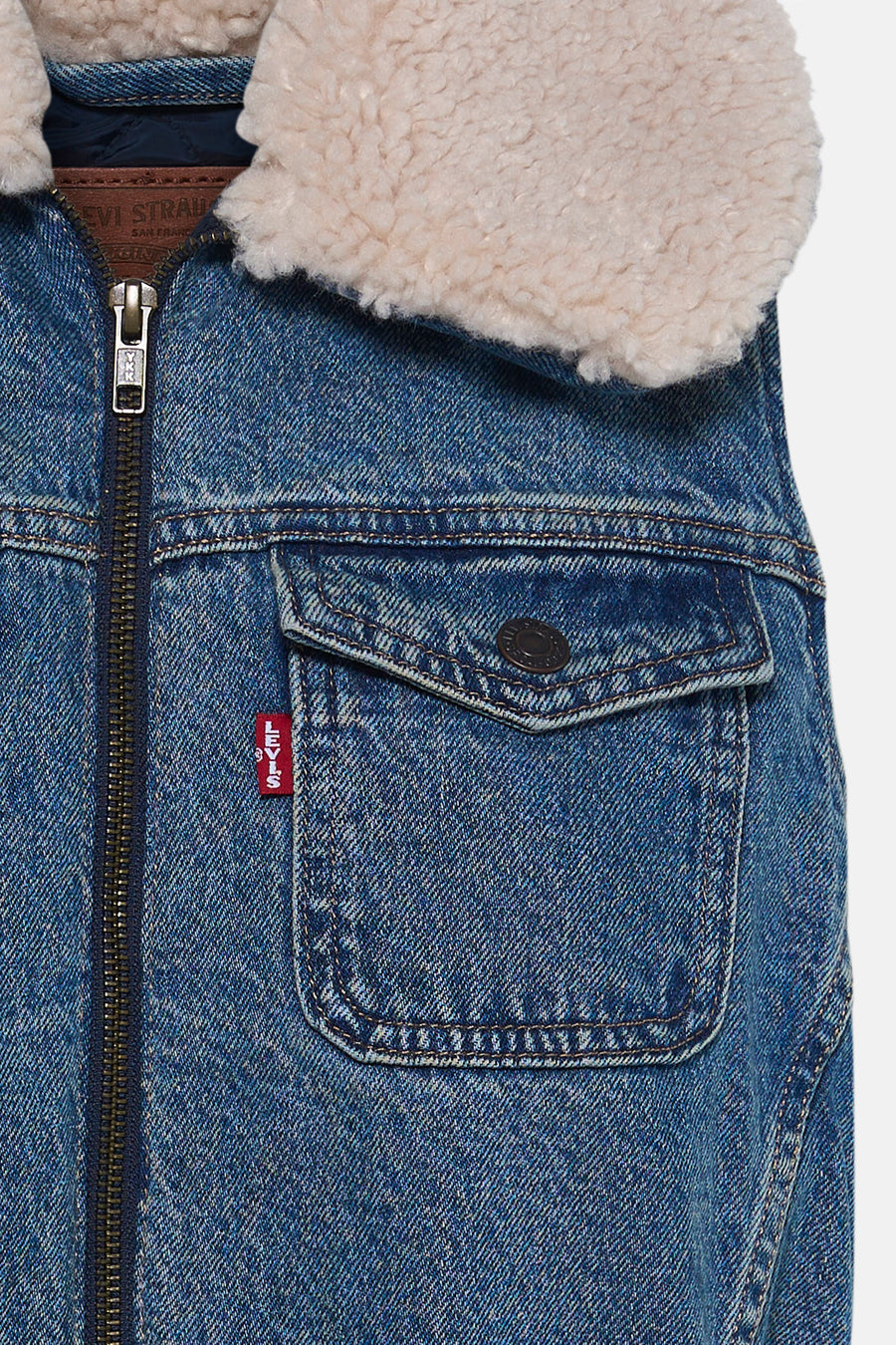 Bodywarmer - mid blue denim