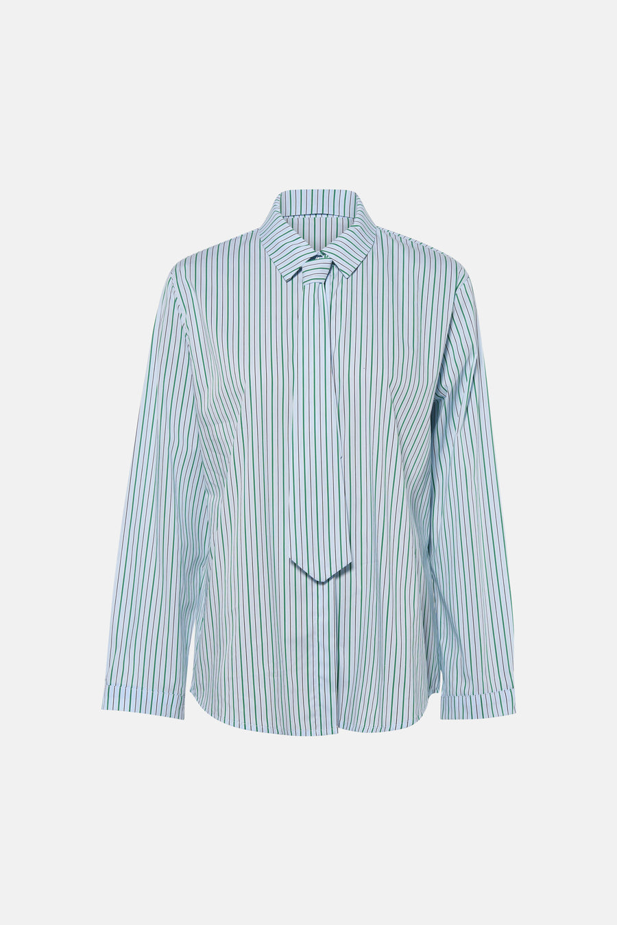 Blauw gestreept overhemd van Terra di Siena, met lange mouwen en een knoopsluiting.