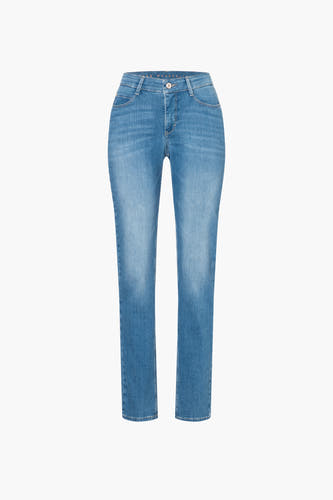 Rechte jeans van lichtblauw denim van MAC, met een klassieke five-pocket styling.
