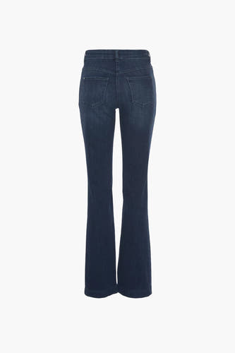 Jean bootcut bleu de MAC, avec des poches arrière et une texture denim classique.