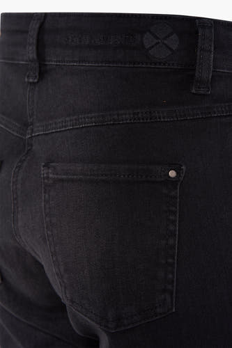 Donkergrijze denim bootcut jeans van MAC, met achterzakdetail en subtiele stiksels.