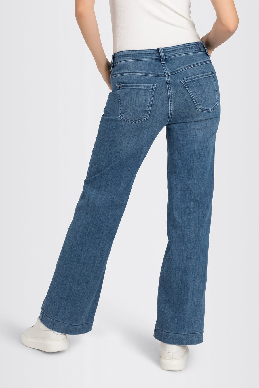 Wide jeans - mid blue denim