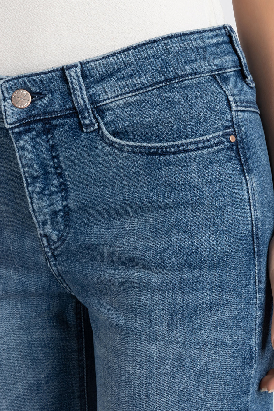Wide jeans - mid blue denim