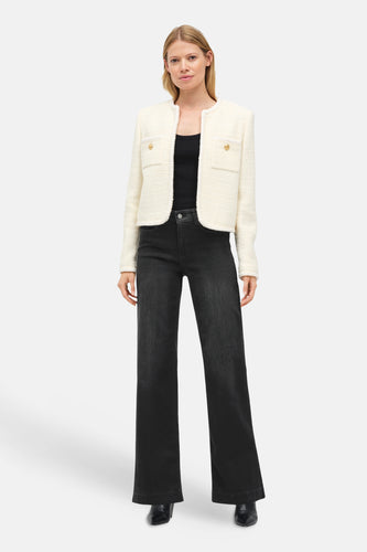 DREAM WIDE - Black denim - MAC