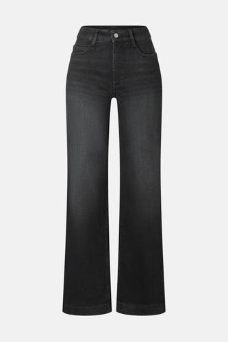 Jean denim noir MAC, avec des jambes larges et des détails classiques.