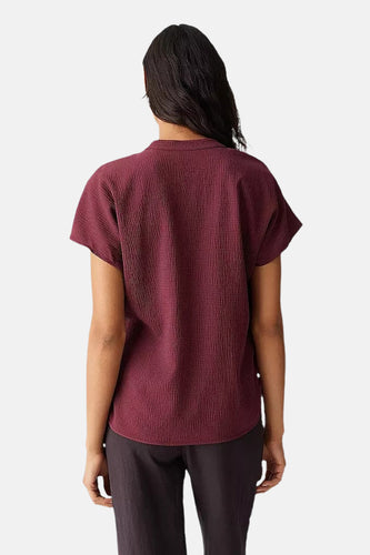 Blouse met korte mouwen - Bordeaux