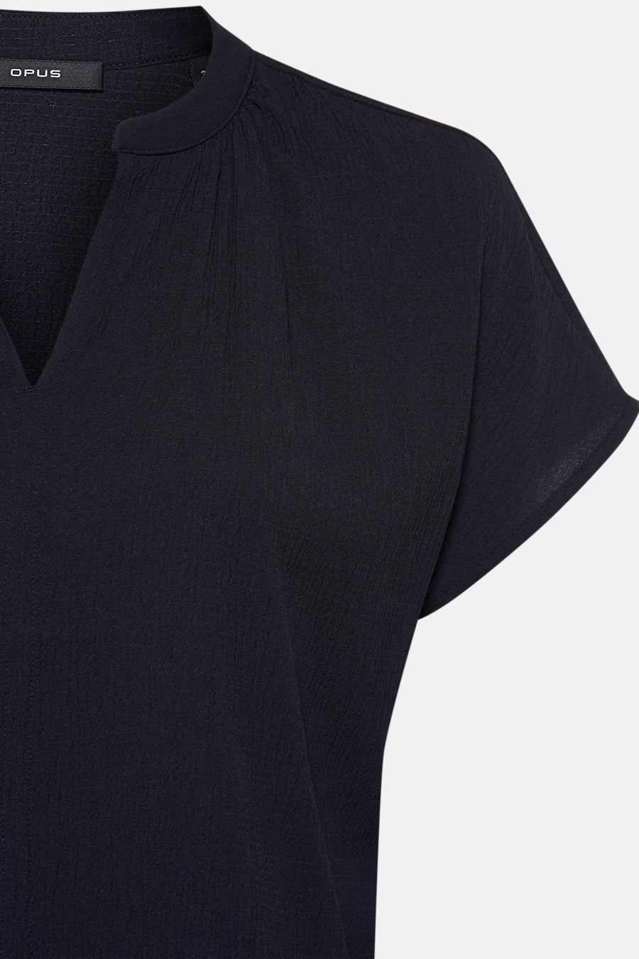 Blouse met korte mouwen - Donkerblauw - OPUS