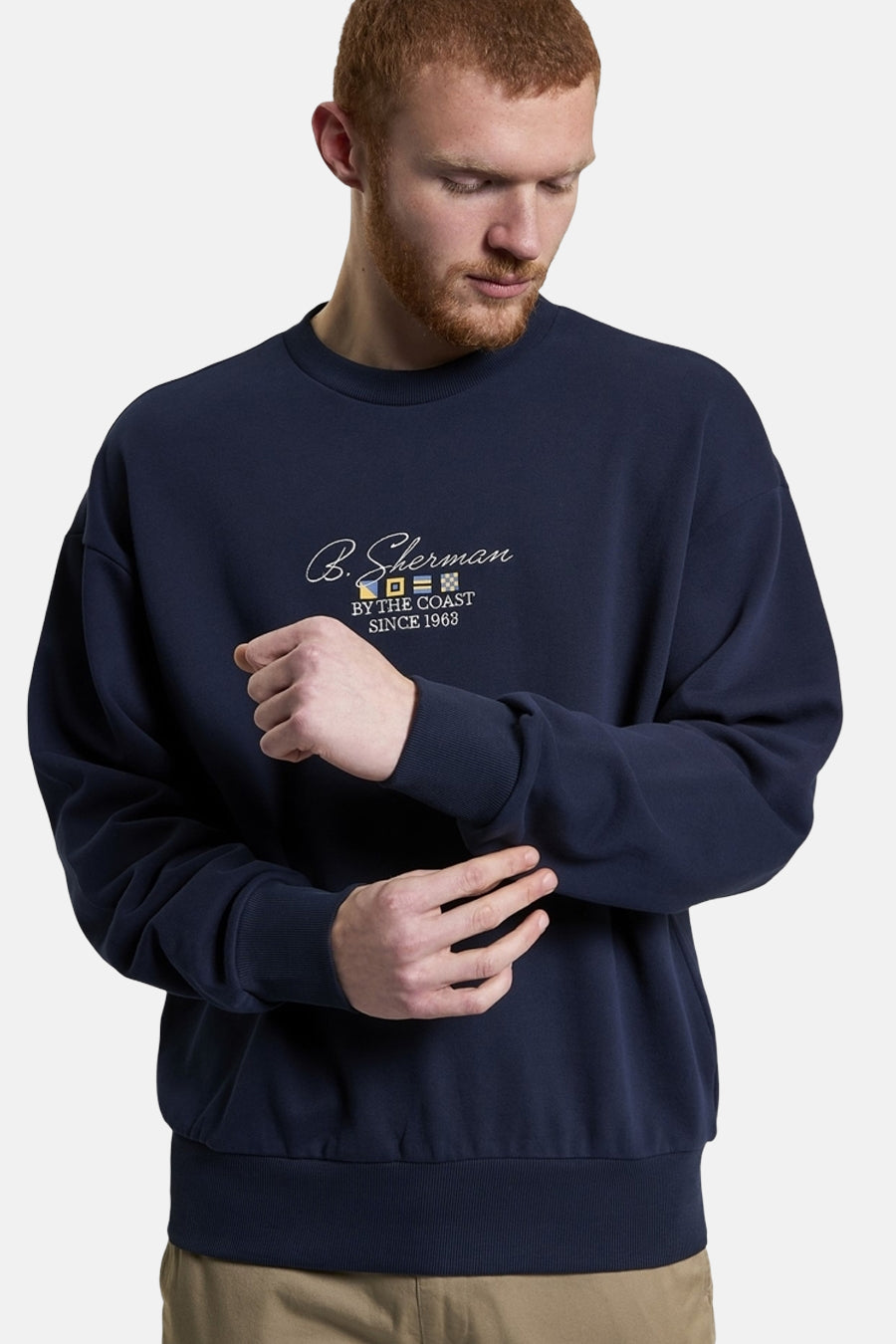 Sweater met ronde hals Blauw - BEN SHERMAN