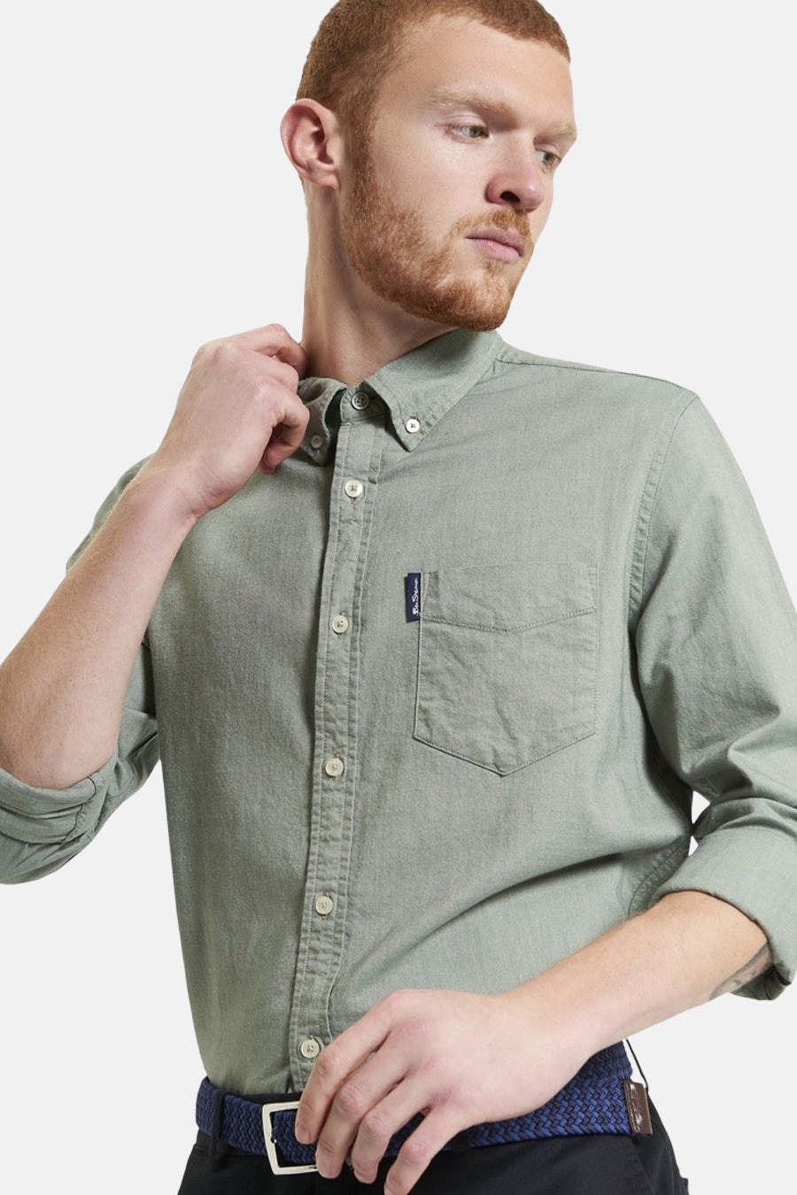 Chemise à manches longues - Kaki - BEN SHERMAN