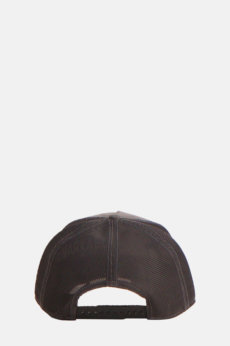 Grijze pet van GOORIN, achterkant van gaas met verstelbare band.