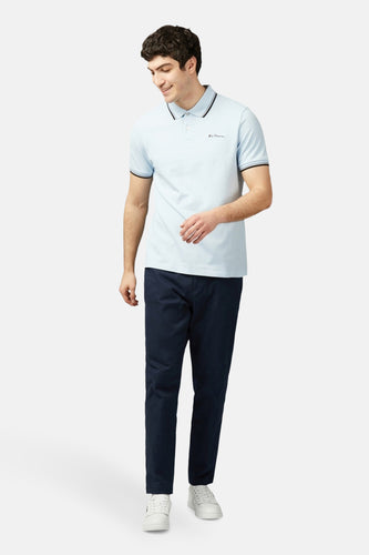Polo à manches courtes - Bleu clair - BEN SHERMAN