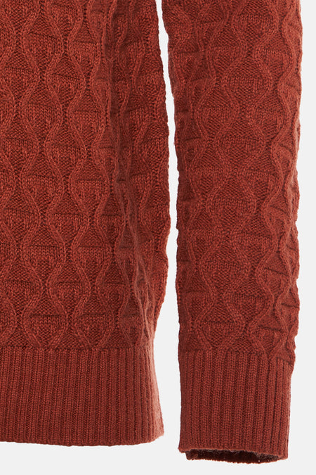 Pull met ronde hals - Oranje