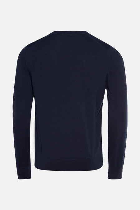 Pull met ronde hals - blauw