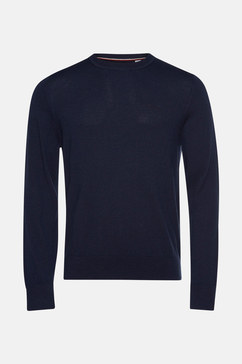 Pull met ronde hals - blauw