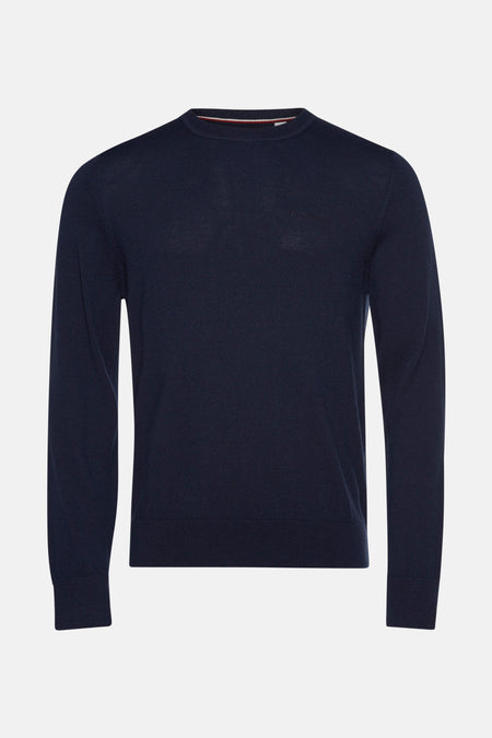 Pull met ronde hals - blauw