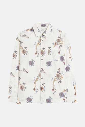 Multikleurig overhemd met lange mouwen van Ben Sherman, met paisley motief en knoopsluiting.