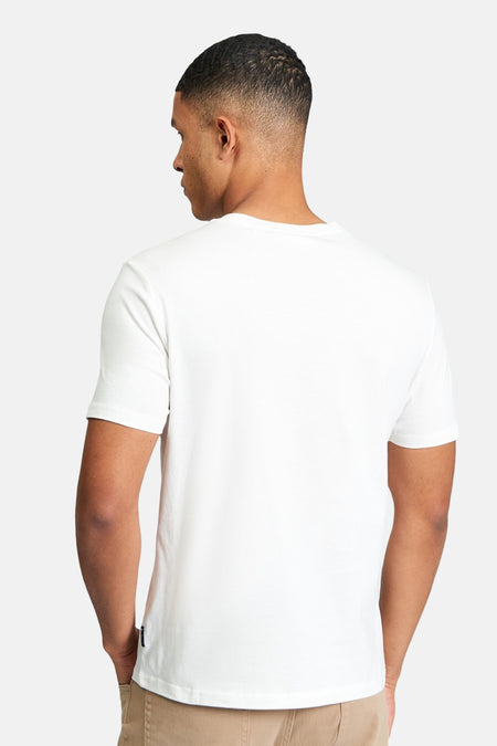 Wit T-shirt van BEN SHERMAN, achterkantweergave met korte mouwen en een effen design.