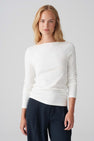 Pull met ronde hals - wit