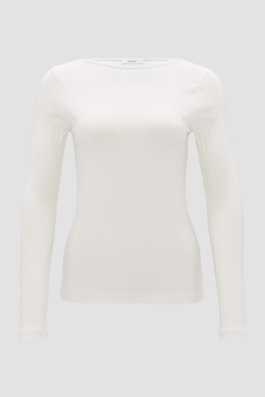 Pull met ronde hals - wit