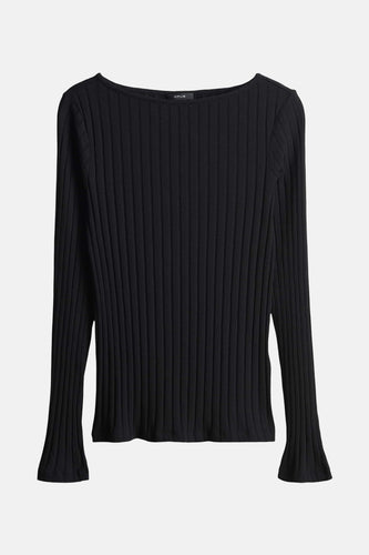 Pull met ronde hals - zwart