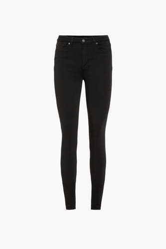 Jean skinny noir de VERO MODA, tissu uni avec taille normale.