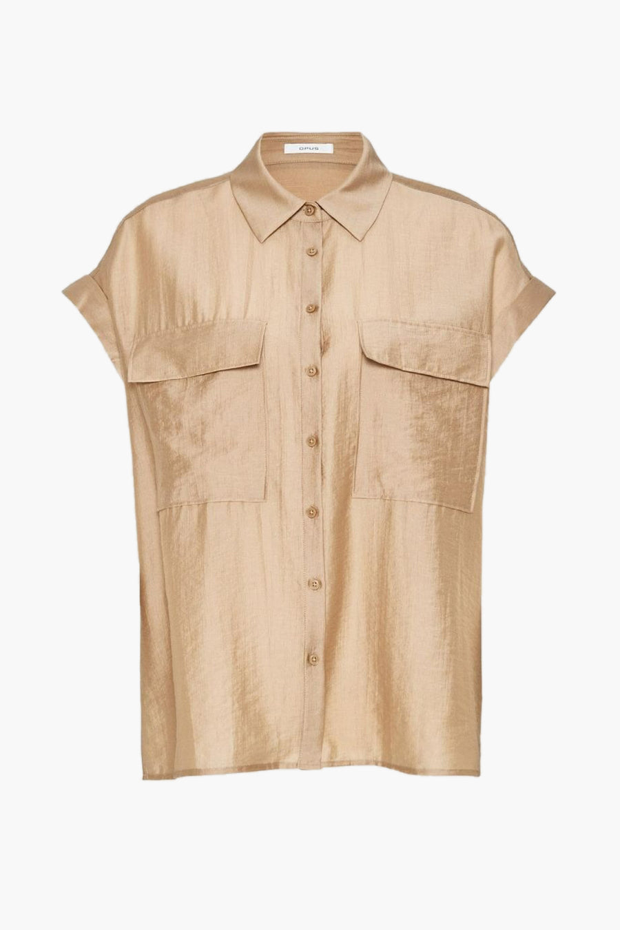 Hemd met korte mouwen - beige