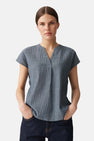 Blouse à manches courtes - bleu