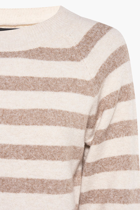 Pull à col rond - beige