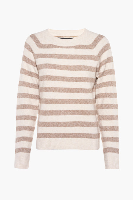 Pull à col rond - beige