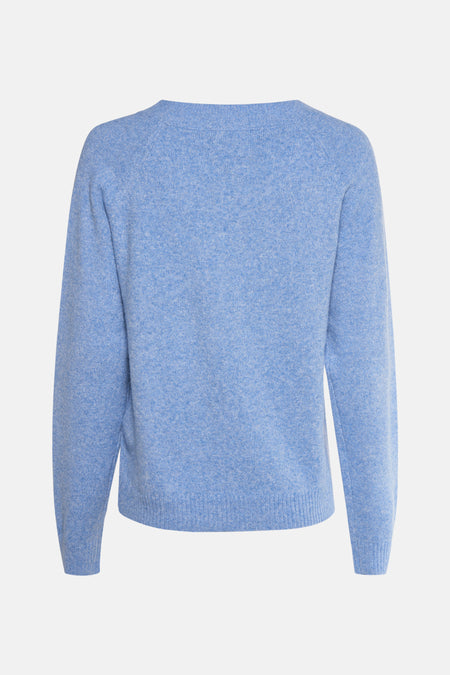 Pull met ronde hals - blauw