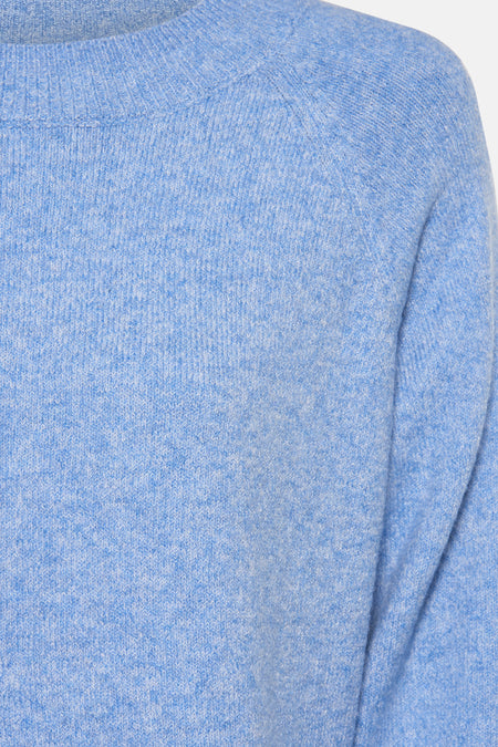 Pull met ronde hals - blauw